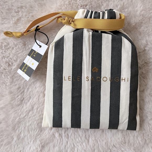 NWT Lele Sadoughi Geo Stretch Bangle Bracelet Eggplant - Picture 4 of 6